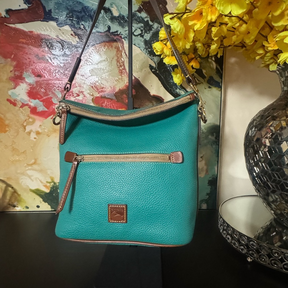 Dooney & Bourke Teal Leather Shoulder Bag